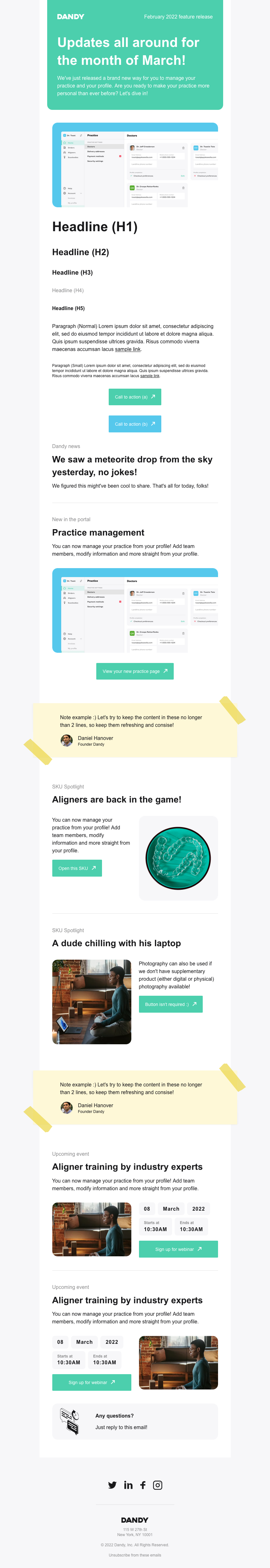 Dandy Custom Email Template