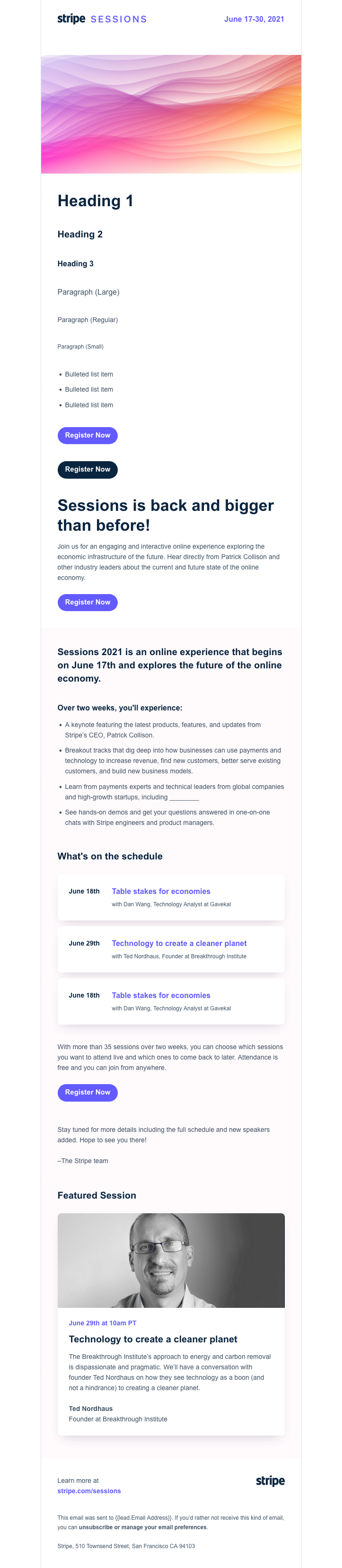 Stripe Sessions Template
